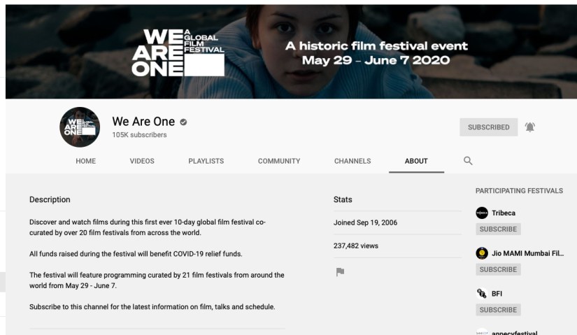 canal de We Are One